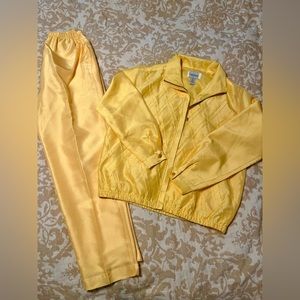 Oleg Cassini Silk Jacket and Pant Set